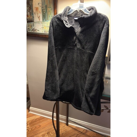 Lands' End 1/4 Zip Fleece Pullover Women's Plus Size 2X / 20W-22W Gray Heritage - Picture 10 of 10